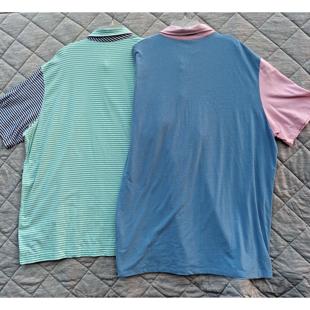 Men’s Vineyard Vines Striped Pima Cotton Golf Polo Shirts Size XXL (Lot of 2) - Picture 2 of 7
